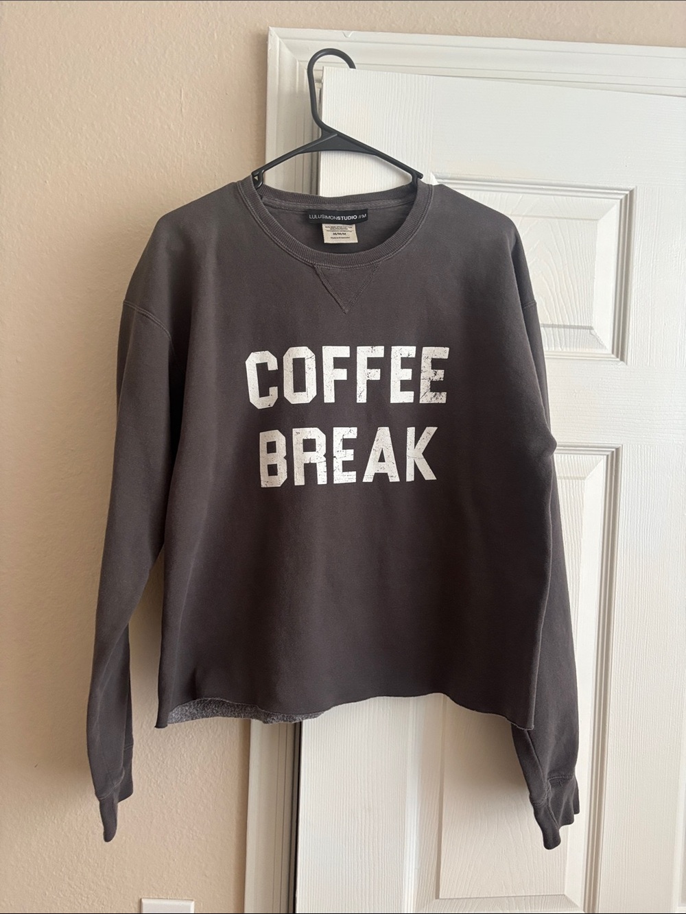 Coffee Break Graphic Sweatshirt - Charcoal